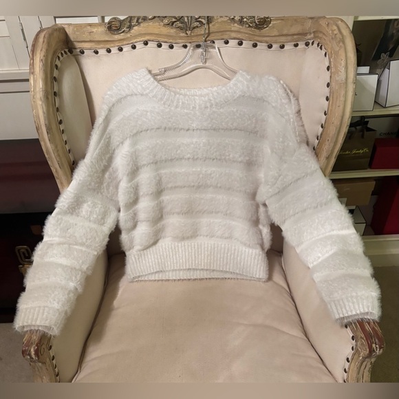 Milly fuzzy stripes snow bunny sweater - Picture 9 of 15